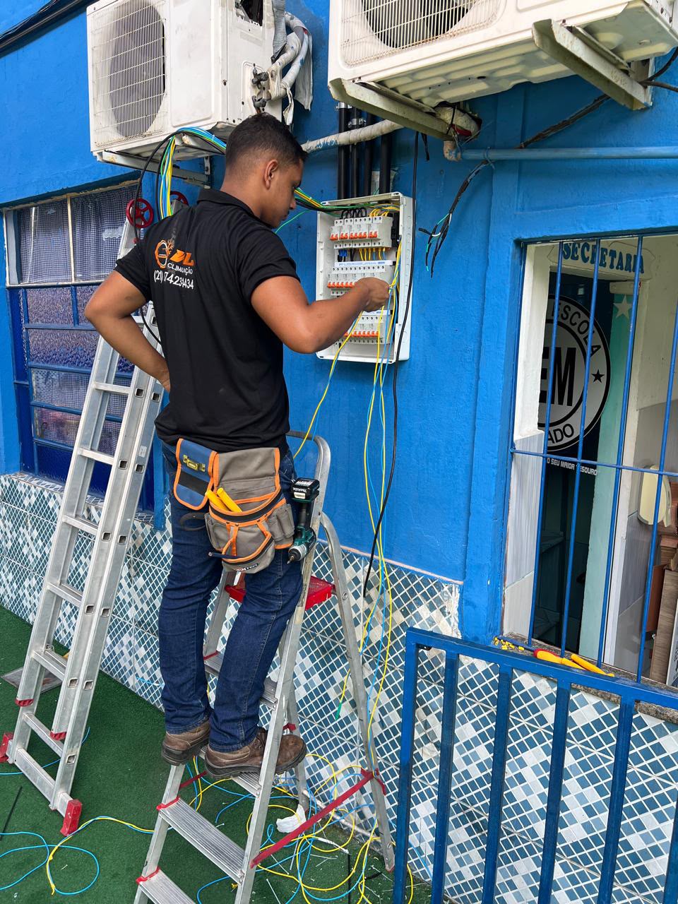 Serviço de projeto e ponto elétrico para ar-condicionado